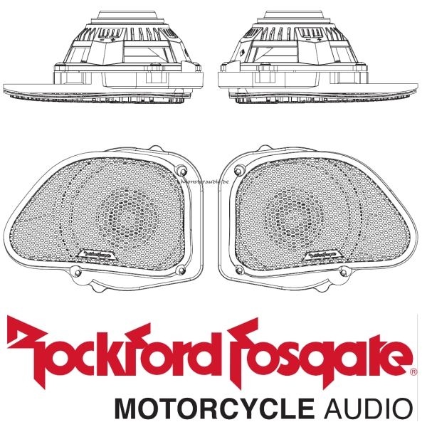 Rockford Fosgate TMS6RG 16,5cm Lautsprecher 150 Watt für Harley Davidson ®
